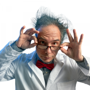 A doctor adjusting his spectacles