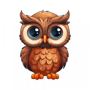 A graphic of a cute owl