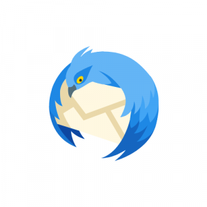 A graphic of a blue bird holding an envelope