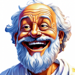 A cartoon picture of Socrates