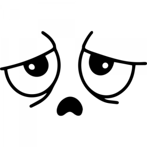 Cartoon sad face