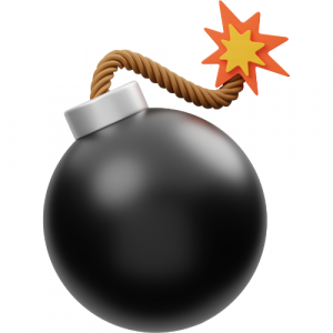 A graphic of a cannon bomb.
