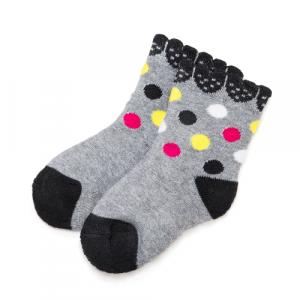 Polka dot socks.
