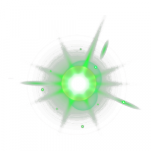 A graphic of a green flash, it's used to represent kryptonite.