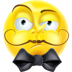 An emoji that looks like a snobbish gentleman