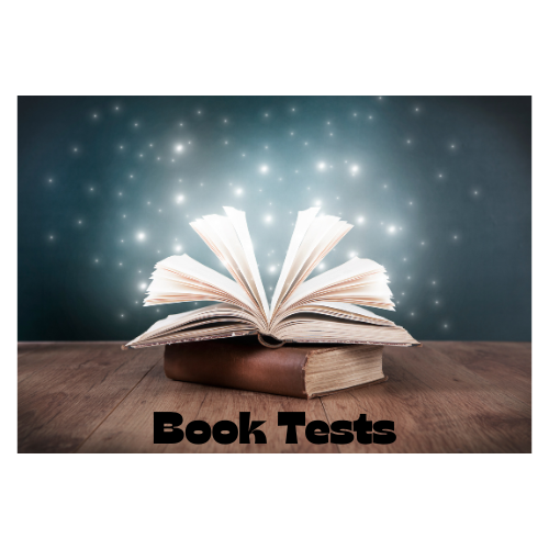 A picture of a stack of books, some pages are open and there's stars around the open book.